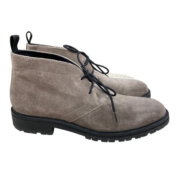 Calvin Klein Men Gray Suede Short Boots Size 11 SKU 1579